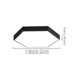 Contemporary Simple Flush Mount Hexagon Ceiling Light
