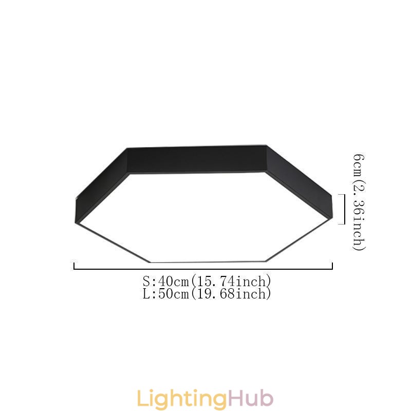 Contemporary Simple Flush Mount Hexagon Ceiling Light
