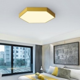 Contemporary Simple Flush Mount Hexagon Ceiling Light