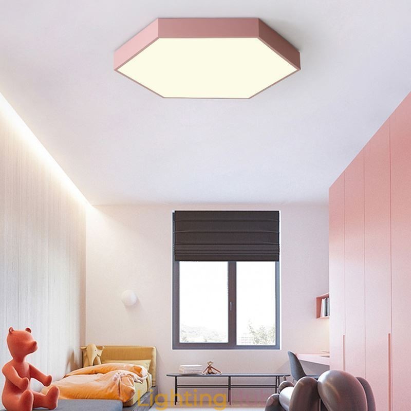 Contemporary Simple Flush Mount Hexagon Ceiling Light