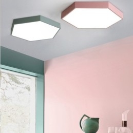 Contemporary Simple Flush Mount Hexagon Ceiling Light