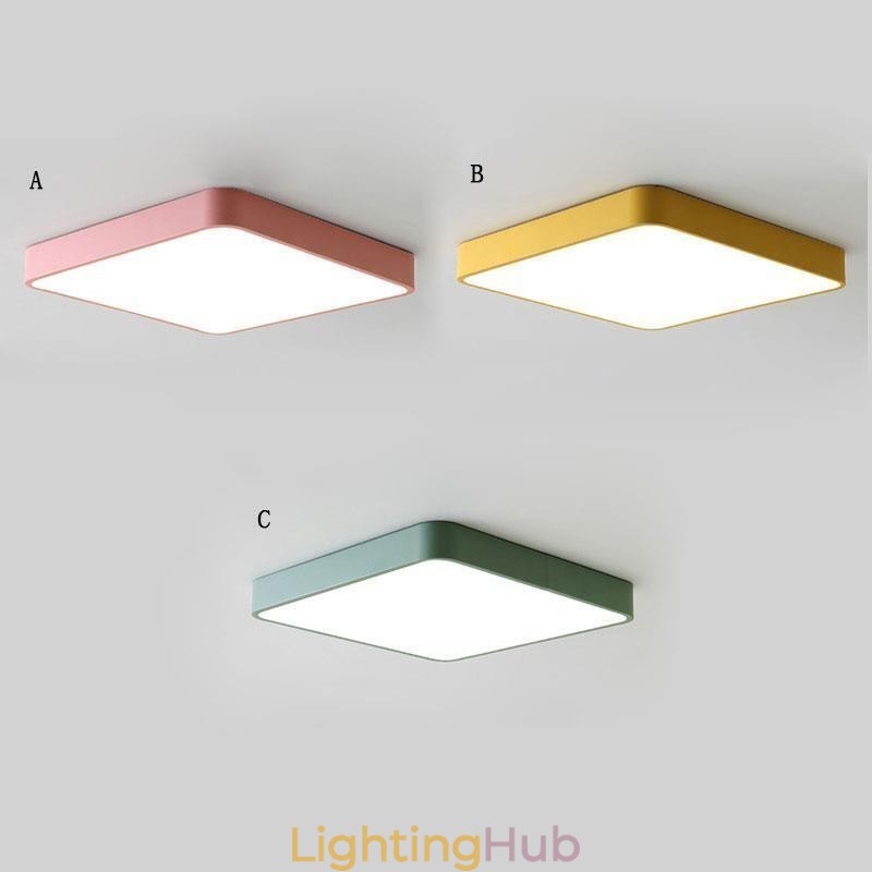 Simlpe Flush Mount Thin Square Light Energy Saving Ceiling Light