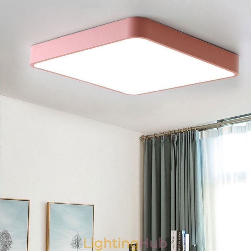 Simlpe Flush Mount Thin Square Light Energy Saving Ceiling Light