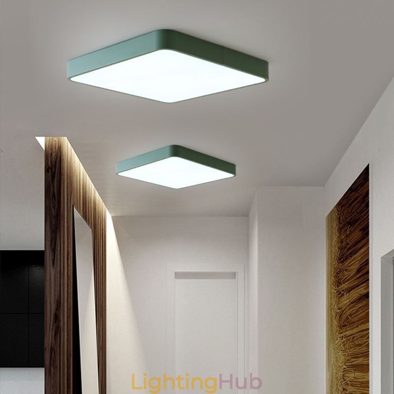 Simlpe Flush Mount Thin Square Light Energy Saving Ceiling Light