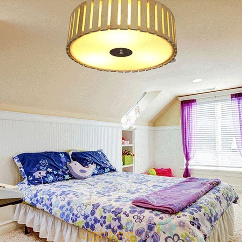Large Bamboo Flush Mount Chinese Creative Ceiling Light Kid's Lighting