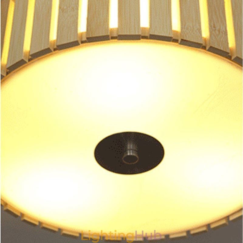 Large Bamboo Flush Mount Chinese Creative Ceiling Light Kid's Lighting