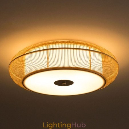 Chinese Special Bamboo Flush Mount Creative Japanese Round Ceiling Light Chinese Special Bamboo Flush Mount Creative Japanese Round Ceiling Light