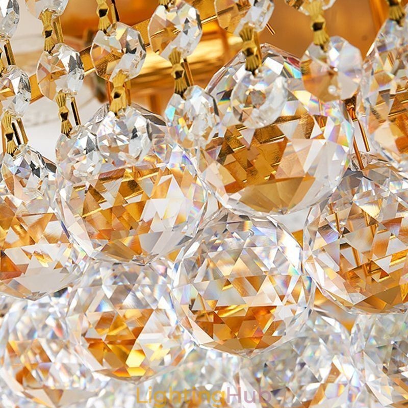 European Flush Mount Light Luxury Crystal Ceiling Light