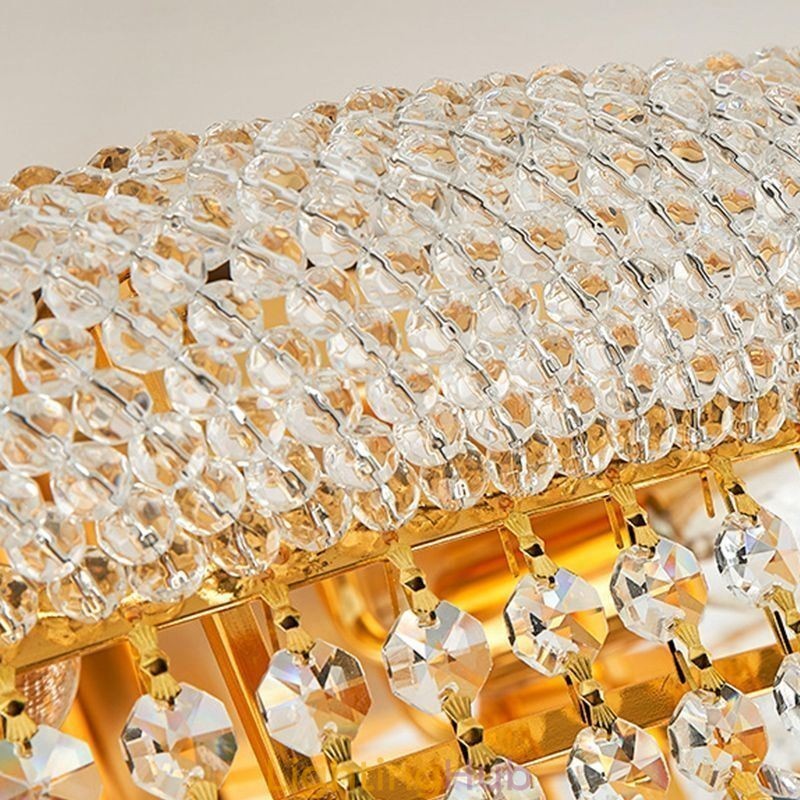 European Flush Mount Light Luxury Crystal Ceiling Light