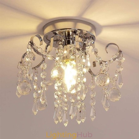 Modern Minimalist Flush Mount Single Crystal Ceiling Light Modern Minimalist Flush Mount Single Crystal Ceiling Light