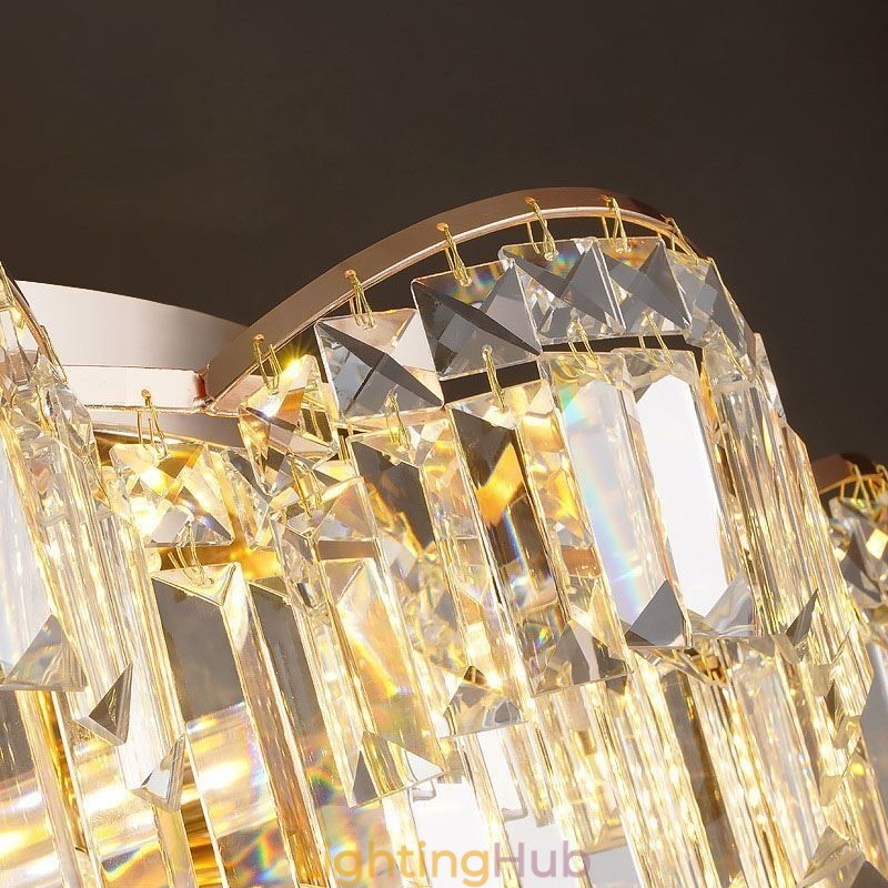 Crystal Flush Mount Luxury Round Crystal Decoration Ceiling Light