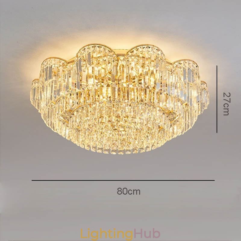 Crystal Flush Mount Luxury Round Crystal Decoration Ceiling Light