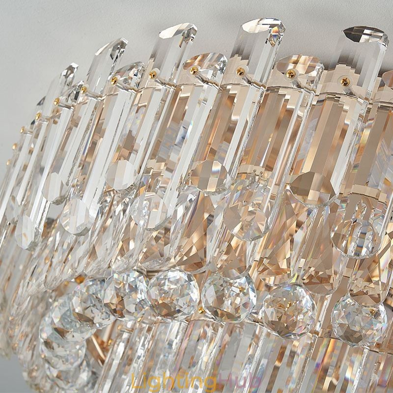 Luxury Crystal Flush Mount Round Crystal Decoration Ceiling Light