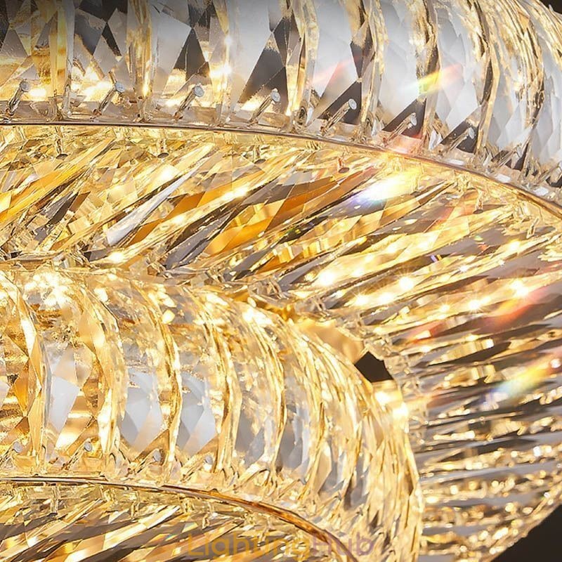 Crystal Flush Mount Round Crystal Decoration Ceiling Light