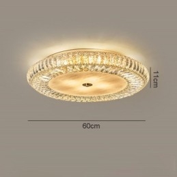 Crystal Flush Mount Round Crystal Decoration Ceiling Light