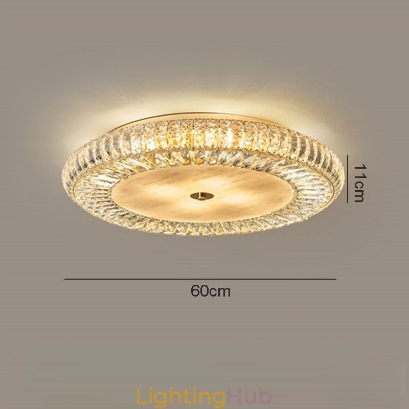 Crystal Flush Mount Round Crystal Decoration Ceiling Light