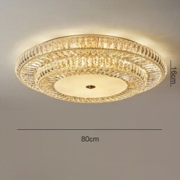 Crystal Flush Mount Round Crystal Decoration Ceiling Light