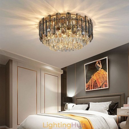 Crystal Ceiling Light Simple Modern Round Flush Mount Decorative Light Crystal Ceiling Light Simple Modern Round Flush Mount Decorative Light