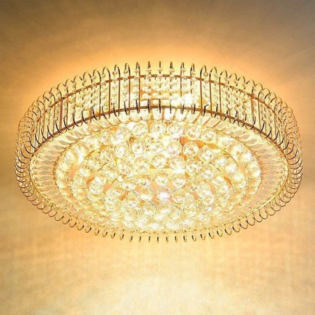 European Style Flush Mount Round Crystal Ceiling Light European Style Flush Mount Round Crystal Ceiling Light
