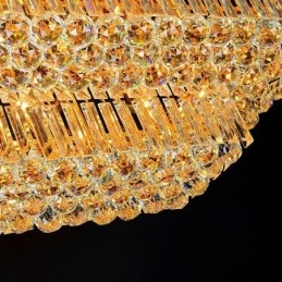Modern Flush Mount Three Tiers Crystal Chandelier