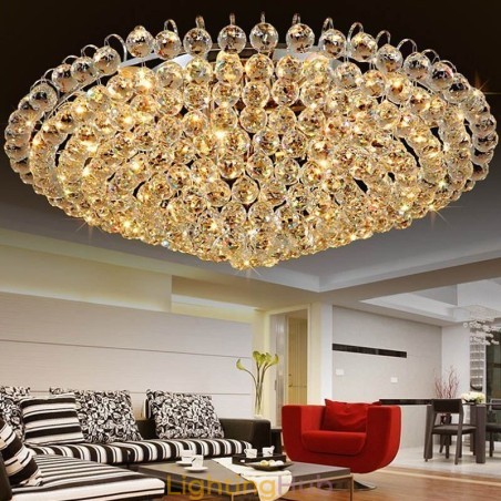 European Style Crystal Flush Mount Round Shape Ceiling Light European Style Crystal Flush Mount Round Shape Ceiling Light