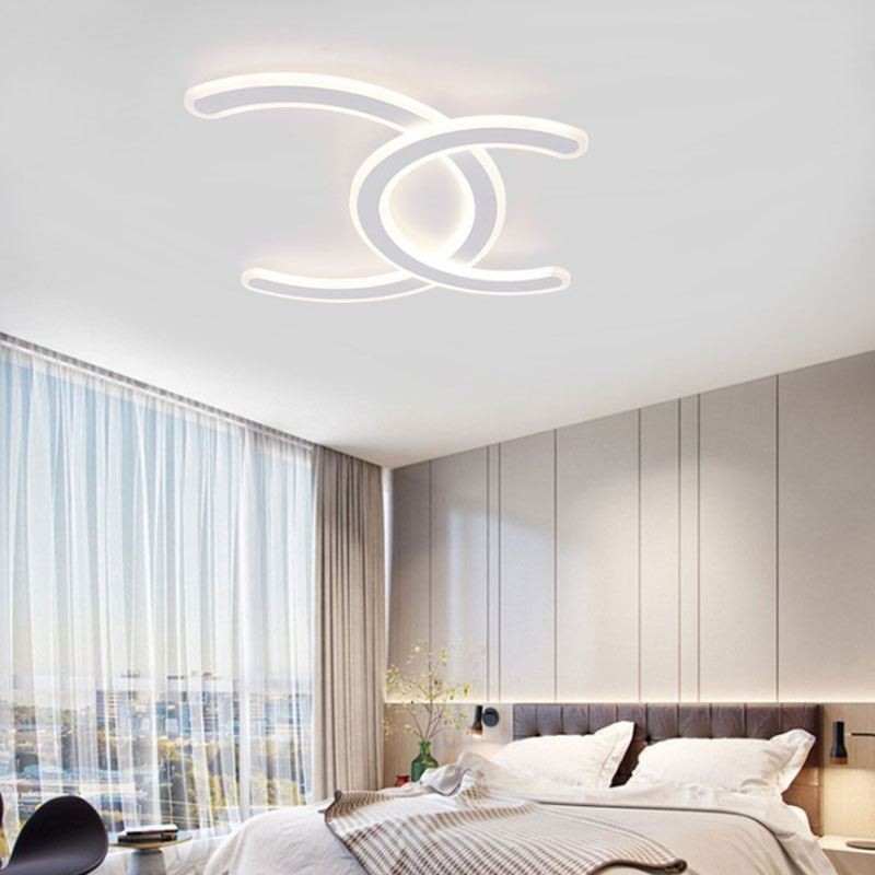 Modern Simple Flush Mount Letter C Acrylic Ceiling Light
