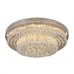 Modern Crystal Chandelier Round Flush Mounted
