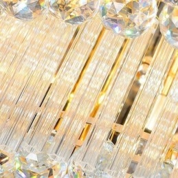 Modern Crystal Chandelier Round Flush Mounted