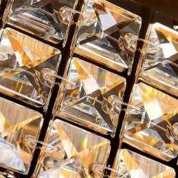 Modern Crystal Chandelier Round Flush Mounted