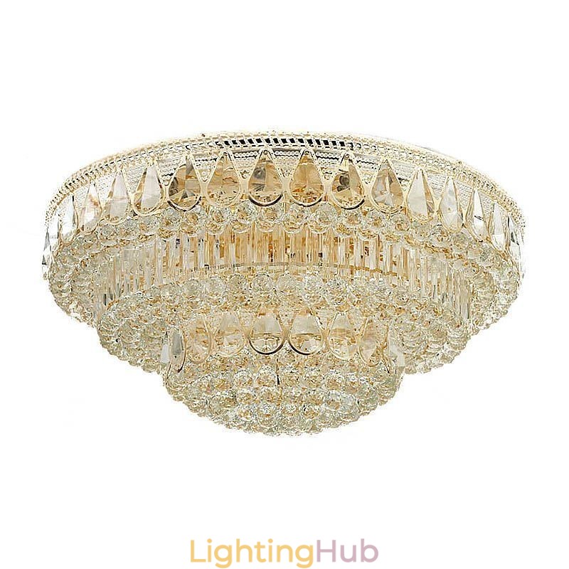 Luxury Flush Mount Crystal Ceiling Light Round Light