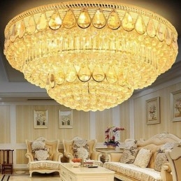 Luxury Flush Mount Crystal Ceiling Light Round Light