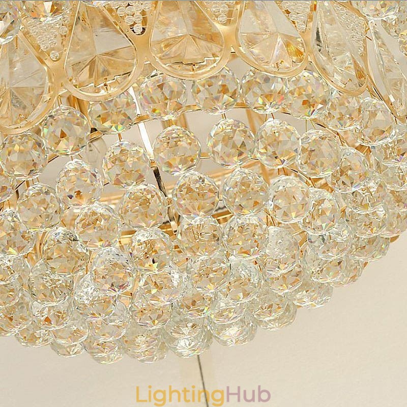 Luxury Flush Mount Crystal Ceiling Light Round Light