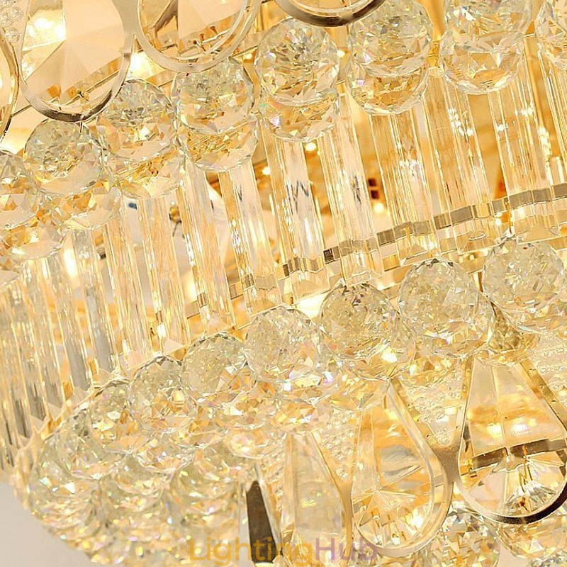 Luxury Flush Mount Crystal Ceiling Light Round Light