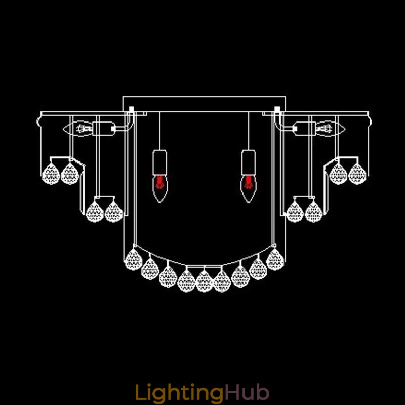 Luxury Flush Mount Crystal Ceiling Light Round Light