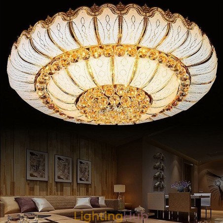 Contemporary Simple Flush Mount Crystal Ceiling Light Round Contemporary Simple Flush Mount Crystal Ceiling Light Round