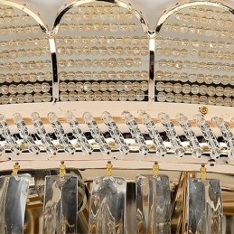 Luxury Crystal Ceiling Light Gold Flush Mount Round Lighting