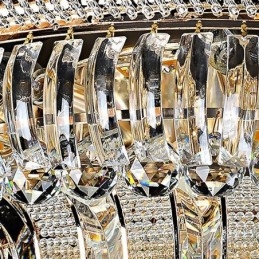 Luxury Crystal Ceiling Light Gold Flush Mount Round Lighting