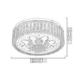 Graceful Flush Mounted Light Gold Crystal Ceiling Light