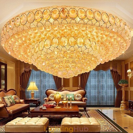 Luxury Crystal Ceiling Light European Round Flush Mounted Lighting Luxury Crystal Ceiling Light European Round Flush Mounted Lighting