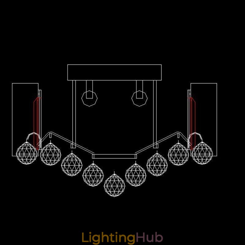 European Flush Mount Crystal Ceiling Light