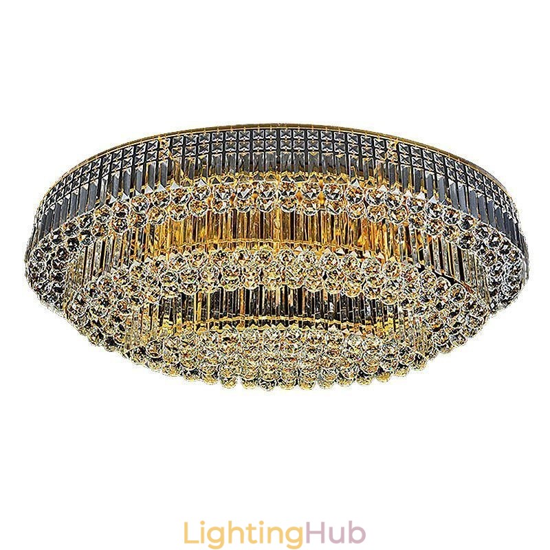 Flush Mount Crystal Ceiling Light European Oval Light