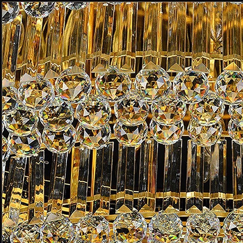Flush Mount Crystal Ceiling Light European Oval Light