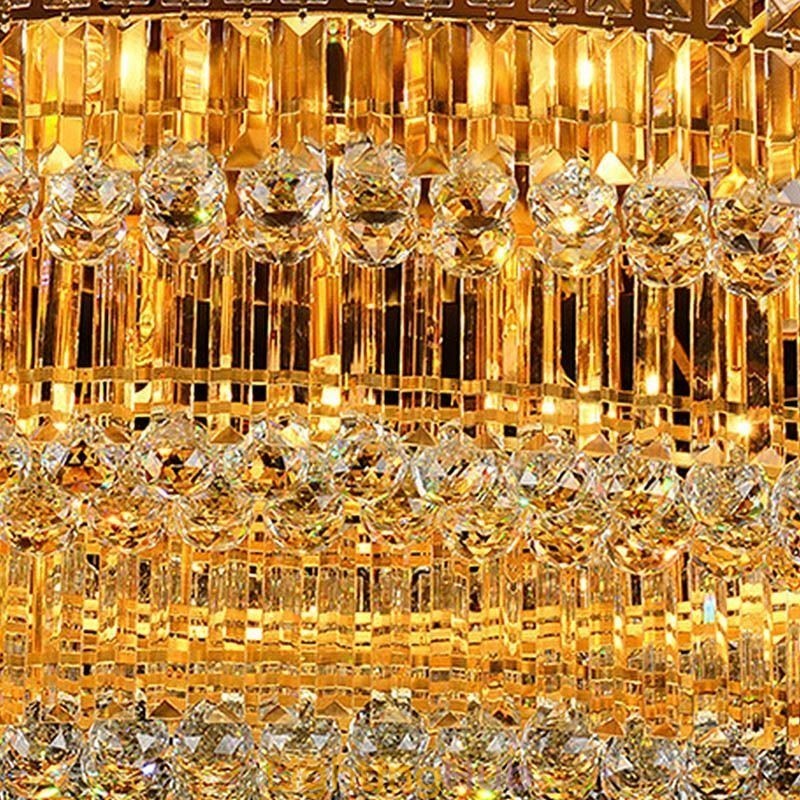 Flush Mount Crystal Ceiling Light European Oval Light