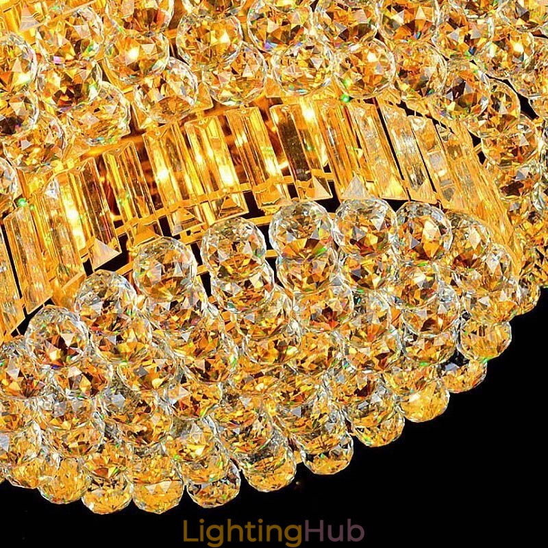 Flush Mount Crystal Ceiling Light European Round Lighting