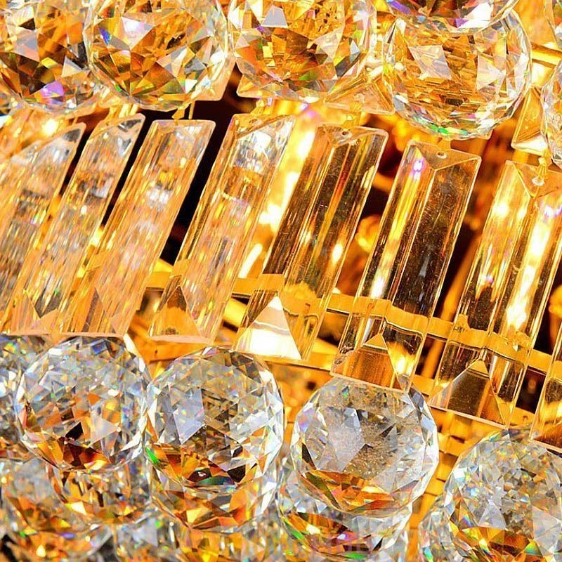 Flush Mount Crystal Ceiling Light European Round Lighting