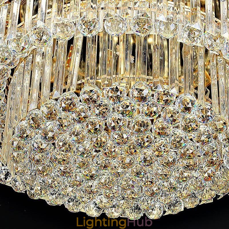 Crystal Ceiling Light Contemporary Simple Round Flush Mount Light Fixture