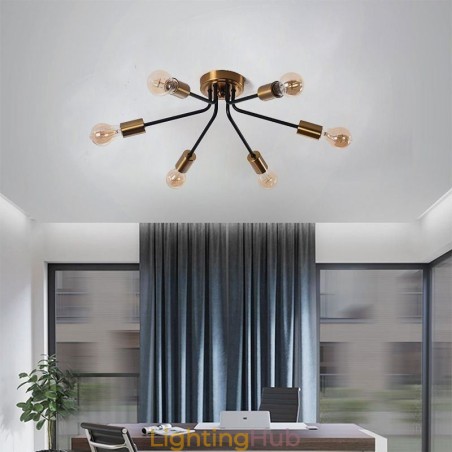 Sputnik Chandelier 6 Light Semi Flush Mount Ceiling Light Fixture Sputnik Chandelier 6 Light Semi Flush Mount Ceiling Light Fixture