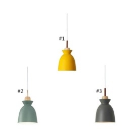 Nordic Simple Macaron Pendant Light Iron Arti Three Lights