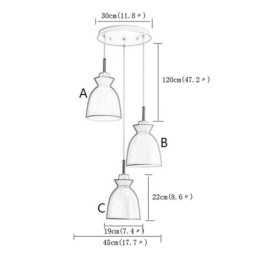 Nordic Simple Macaron Pendant Light Iron Arti Three Lights