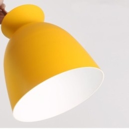 Nordic Simple Macaron Pendant Light Iron Arti Three Lights